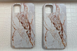 White & Brown, marble stone texture phone case for iphone 11